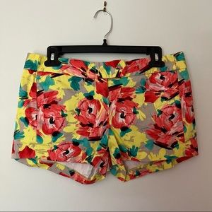 J. Crew Floral Patterned Chino Stretch Shorts